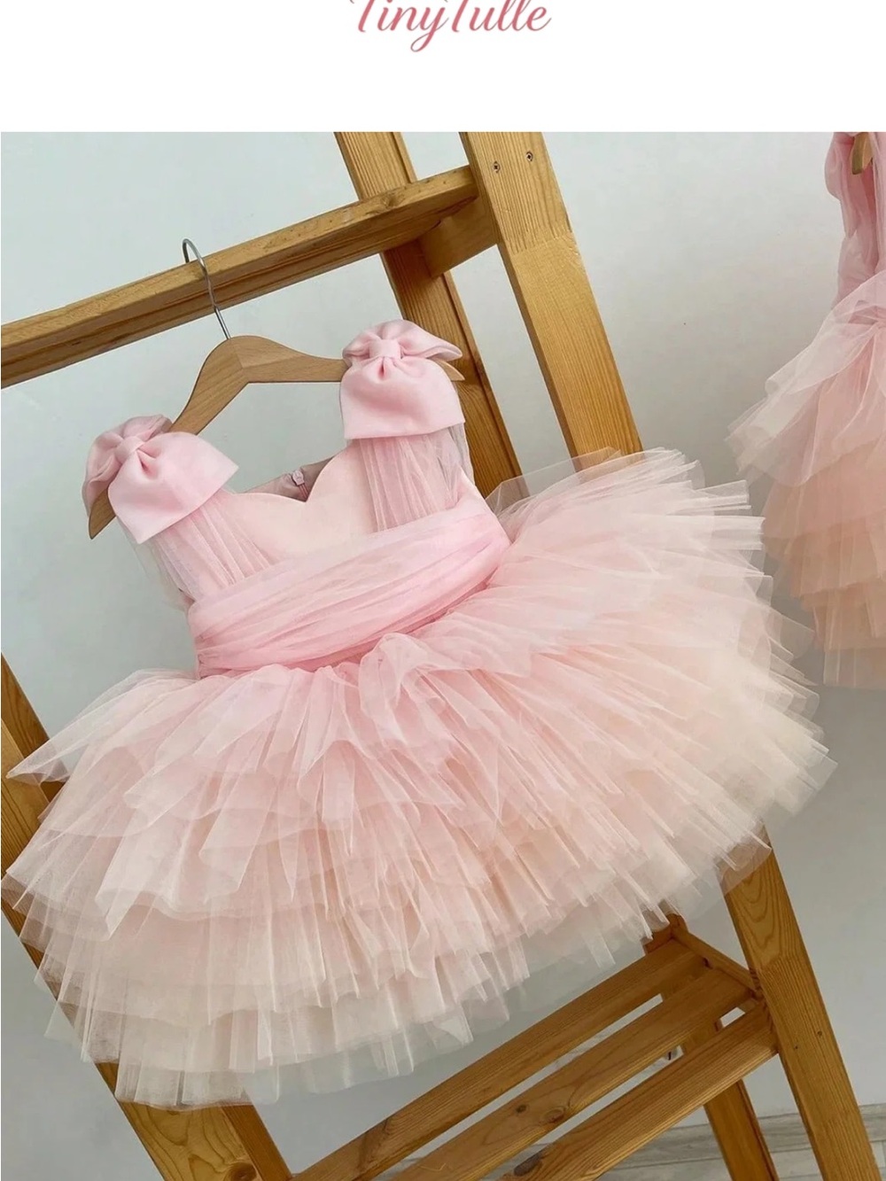 Tulle Soft Pink Layered Tulle Party Dress by Tulle